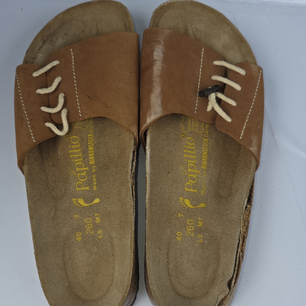 Birkenstock Papillio Brown Leather Lace-Up Sandals | Size 40 (US 9)